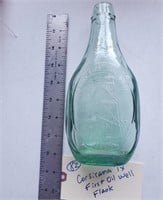Corsicana Texas 1st Oil Well 1894 historical flask