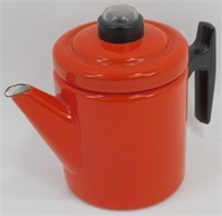 Small Red Enamel Coffee Percolator