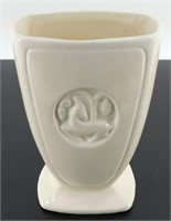 * Vintage Roseville White Vase Gazelle - Art Deco