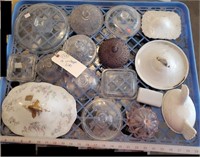 16 old vintage lids hen on nest depression Limoges