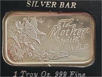 To Mother With Love 1 troy ounce fine silver .999