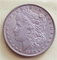 1886 Philadelphia US Morgan silver dollar