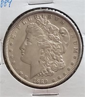 1889 Philadelphia US Morgan silver dollar