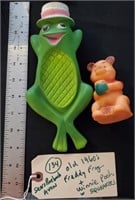 Freddy Frog & Winnie the Pooh squeaker toys 1960s