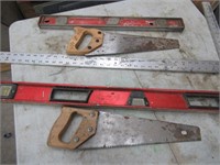 TOOLS (SAWS, LEVELS & DRYWALL SQUARE)