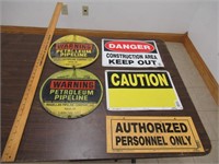 CONSTRUCTION SIGNS (QTY 5)