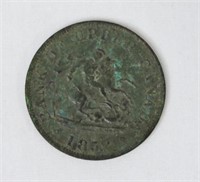 1852 Upper Canada Bank Token 1/2 Penny