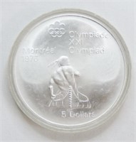 1974 Montreal Olympics $5 Silver Non Circ. Coin