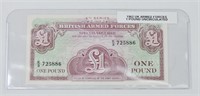 1962 UK Armed Forces 1 Pound - Uncirculated