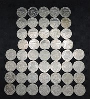 48 pcs BRIT 20 Pence Coins - Assorted Dates