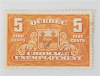 1934-1939 Quebec Unemployment Insurance Stamp