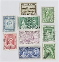 9 pcs Newfoundland Stamps
