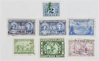 6 pcs Newfoundland Stamps - 1 Excise CAD