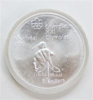 1974 Montreal Olympics $5 Silver Non Circ. Coin
