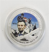 Silver Plated Abraham Lincoln Token