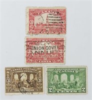 1917 / 1927 CAD Confederation .2c & .3c Stamps