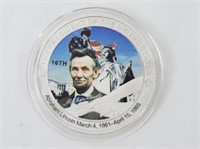 Abraham Lincoln Silver Plated Medallion