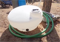 210 GAL POLY WATER TANK W/HOSES & VALVE