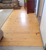 (27) PIECES OF PINE FLOORING, 15' X 5-1/2"