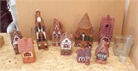 (9) CLAY CANDLE HOUSES MADE IN LITHUANIA.....