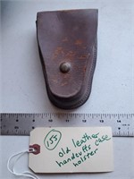 Very old WESTERN leather case handcuffs holster