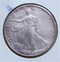 2007 US 1oz fine silver dollar Walking Liberty