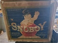 OLD grocery store advertising box crate SNOBOY