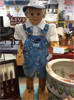 Wooden personality statue