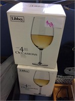 Eight Libby wine glasses