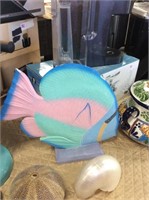 Large pink and green angel fish