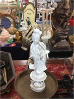 White ceramic Asian statue