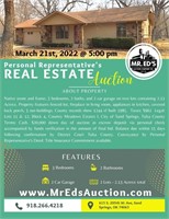 Sand Springs Personal Representative's Real Estate Auction