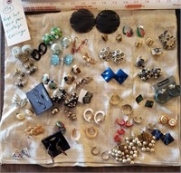 huge lot 40 pairs vintage earrings