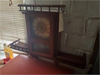 Old wooden wall clock handmade in Texas