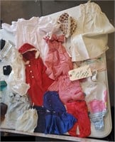 Old vintage doll clothes red riding hood & more