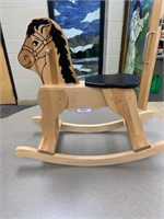 Wooden rocking horse. 2 feet tall.