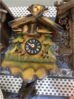 Cuckoo clock with fox and rabbit