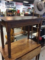 Wood side table