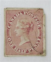 1857 Queen Victoria - ½ Penny - Canadian Stamp