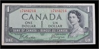 1954 CAD Devil's Face $1 Banknote