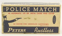50 Rounds of Peters Police Match .45 ACP Ammo
