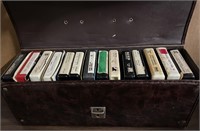 CASE WITH 8 TRACK TAPES