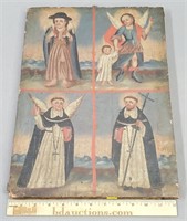Antique Icon Painting on Wood Christianity