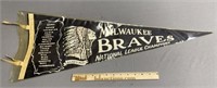 Milwaukee Braves Vintage Baseball Pennant NL Champ
