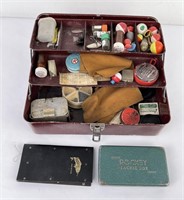 Antique Fishing Tackle Box w/ Lures