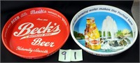 2 Beer Trays Beck's , Grain Belt