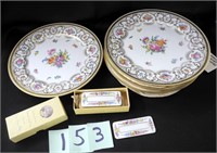 6 Antique Dresden/Meissen Plates and Name Plates