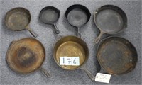 7 Pieces of Cast Iron - Wagner, Etc