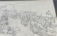 Edward Borein Pencil Study Cowboy Drawing