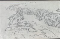 Edward Borein Pencil Study Cowboy Drawing